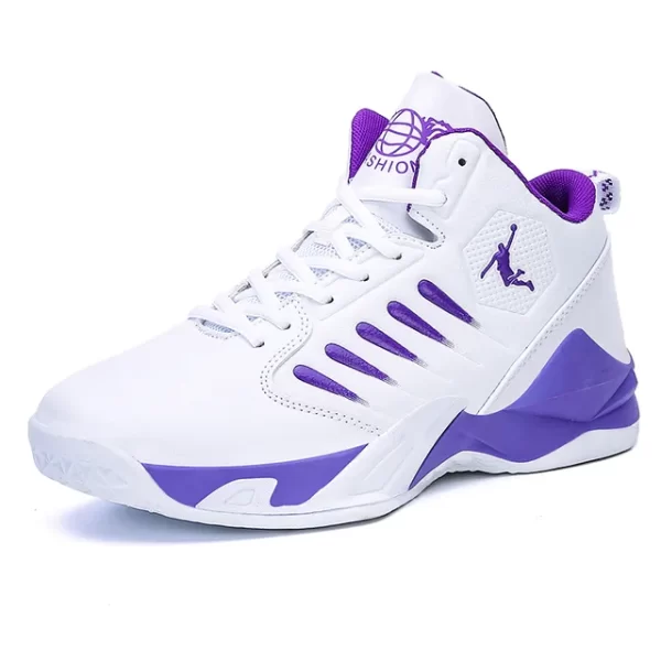 נעלי כדורסל לילדים וגברים סגול לבן