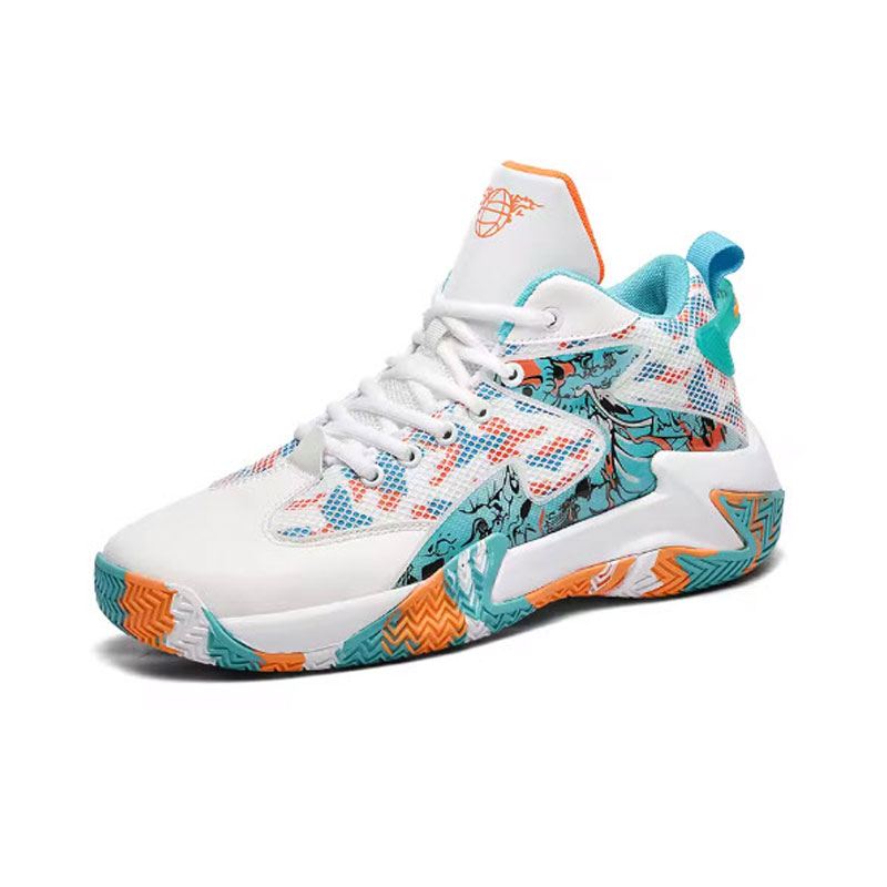 נעלי כדורסל לילדים וגברים ירוק כתום נעלי כדורסל לילדים וגברים ירוק כתום