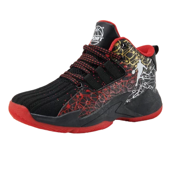 נעלי כדורסל לילדים וגברים שחור אדום
