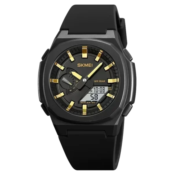 שעון לגבר צבע שחור צהוב